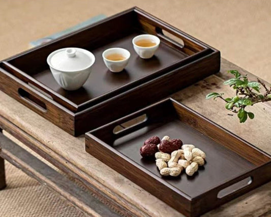 3‑Piece Wooden Kitchen Tray Set