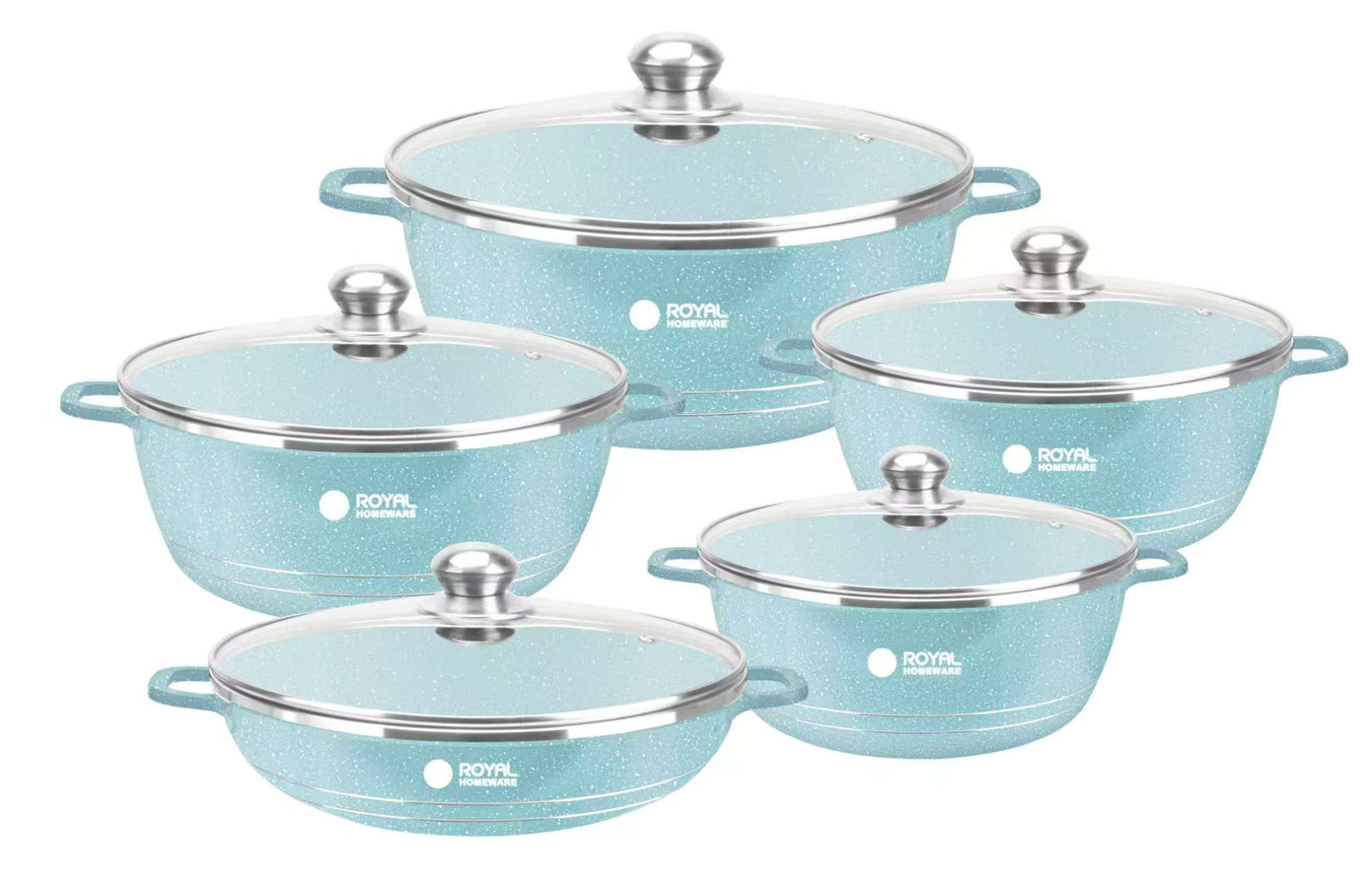Homeware Aluminum 10-Piece Pot Set