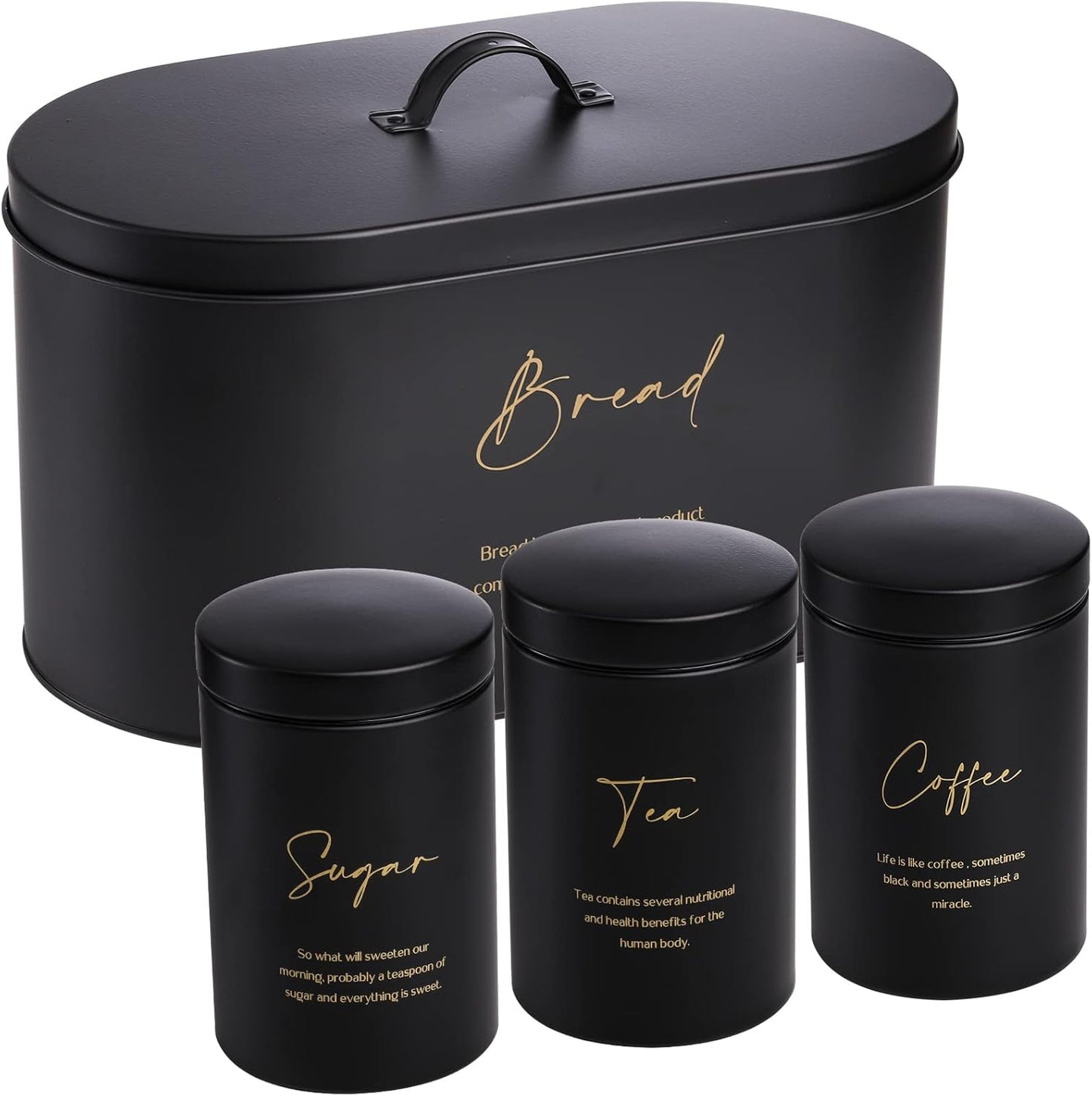 Bread Box and Canister Set (4-Piece)