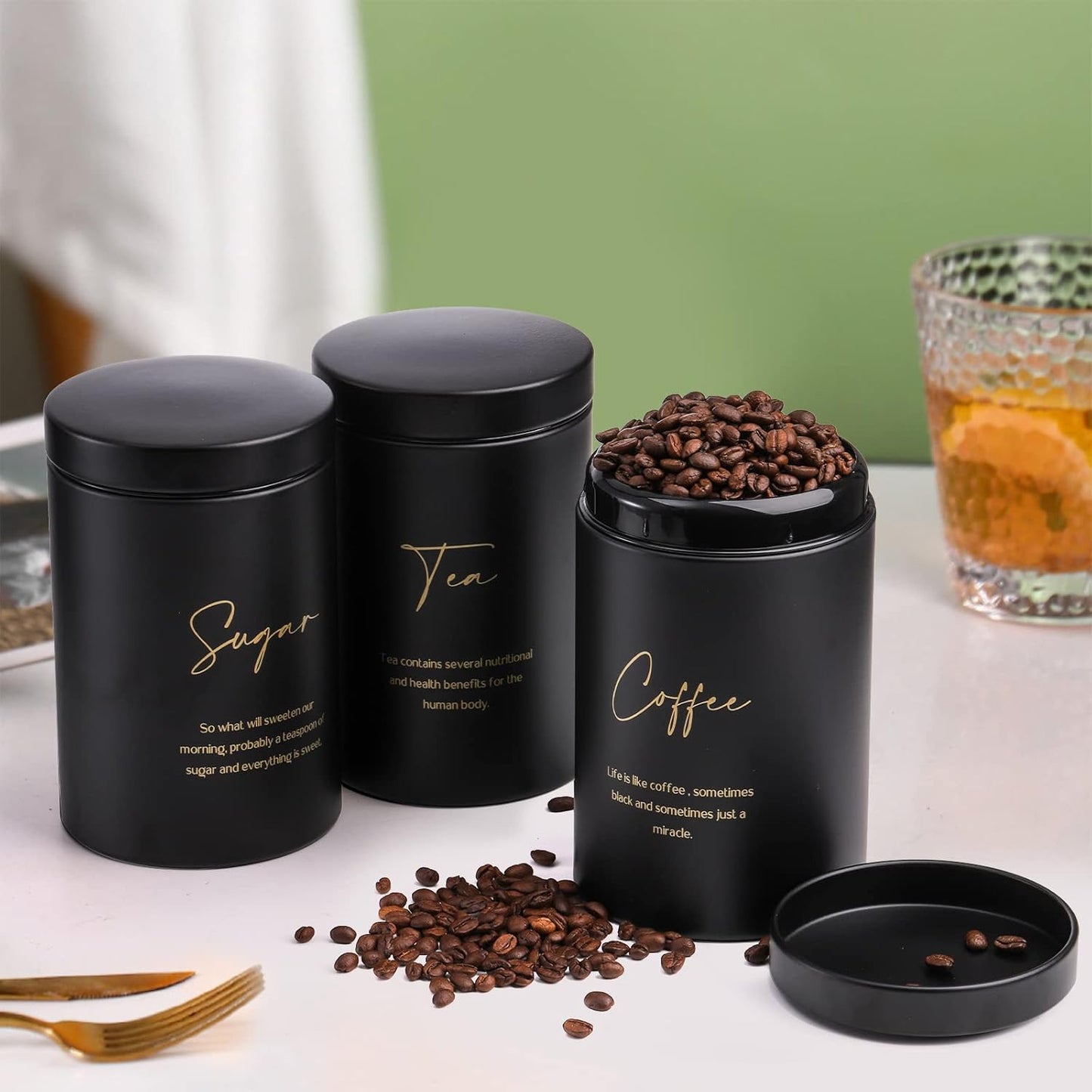 Bread Box and Canister Set (4-Piece)