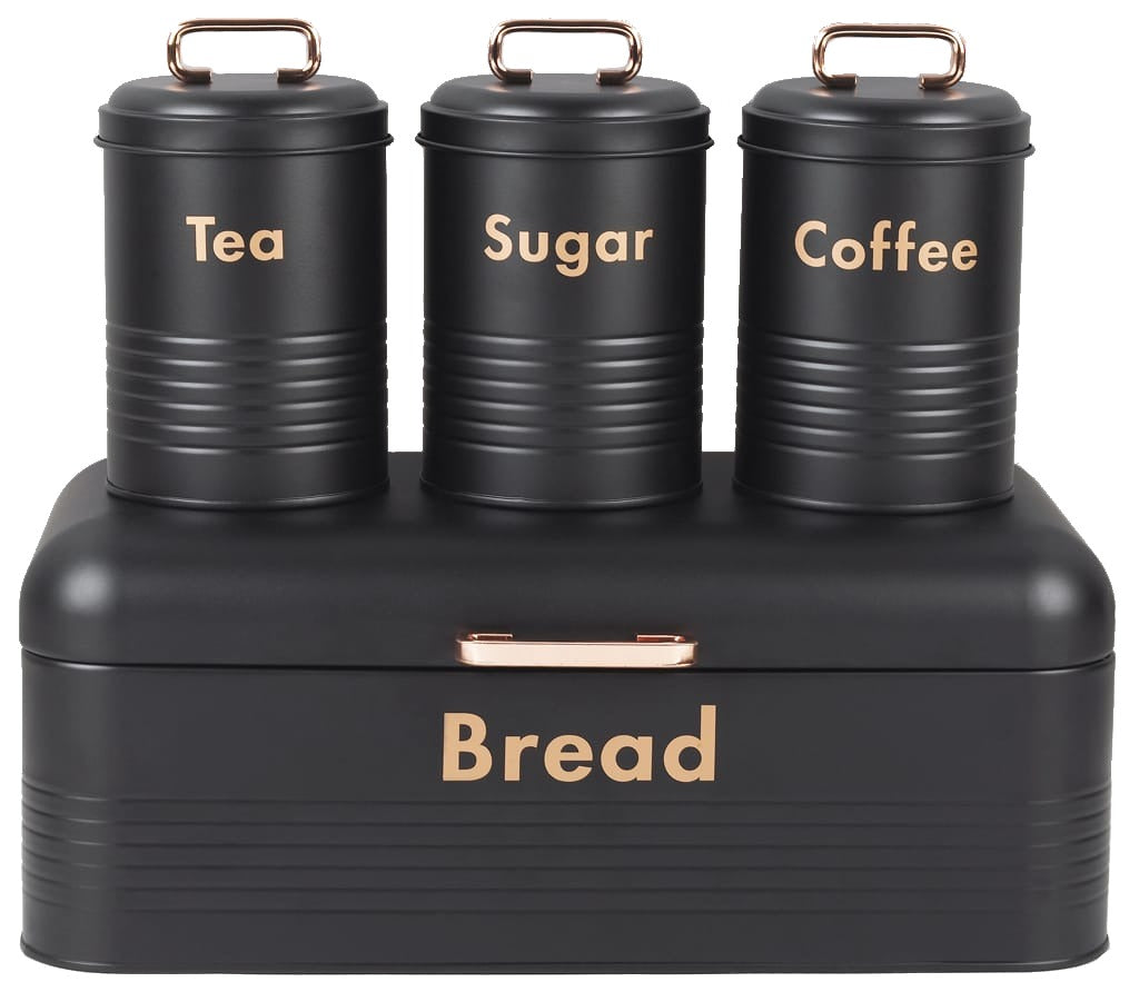 Classic Bread Box and Canister Set (4-Piece)
