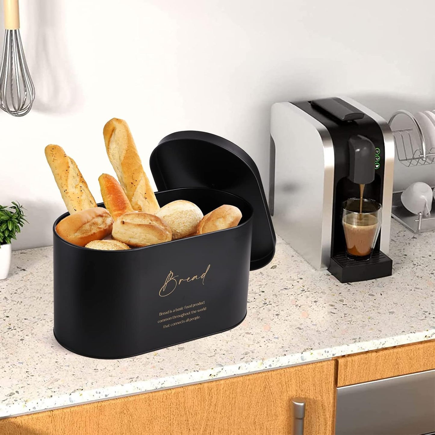 Bread Box and Canister Set (4-Piece)