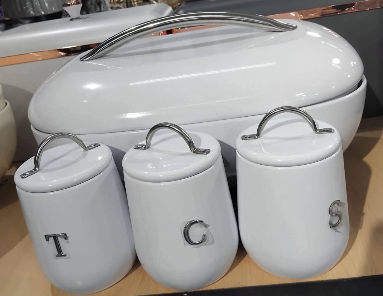 Breadbin & Canisters Set