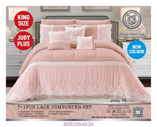 7+1PCS Lace Comforter Set