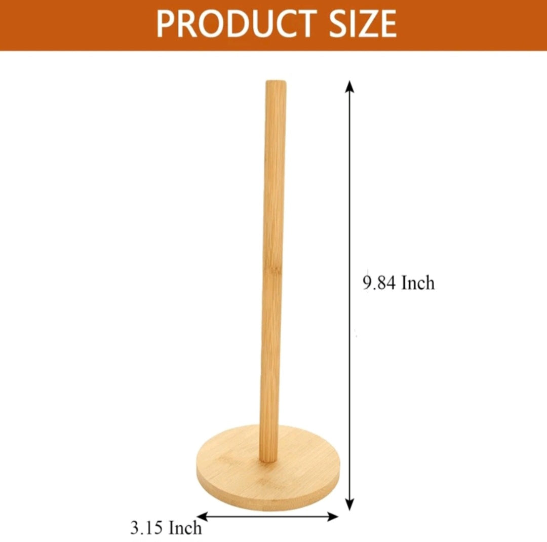 Bamboo Paper Towel Holder