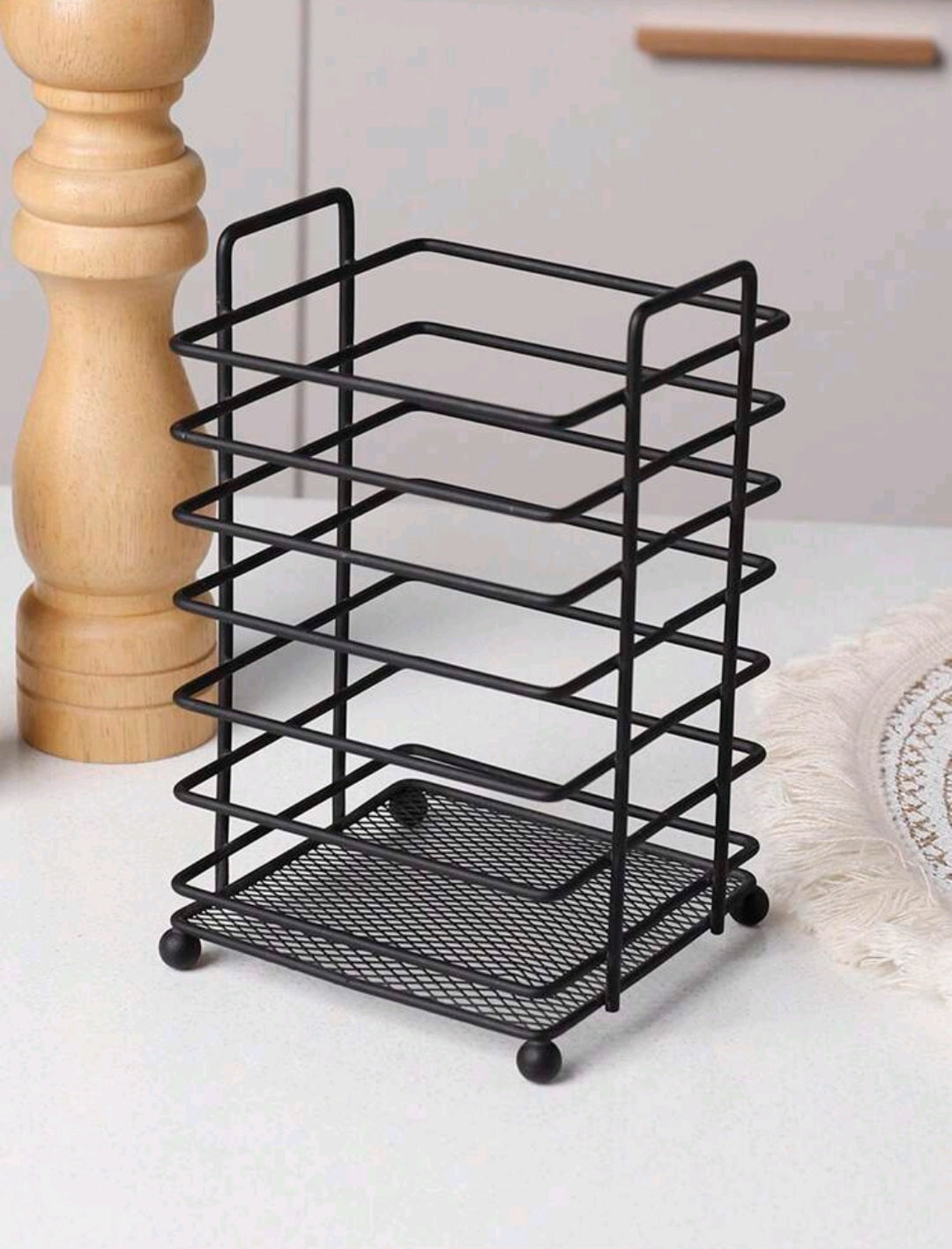 Square Iron Wire Cutlery Holder