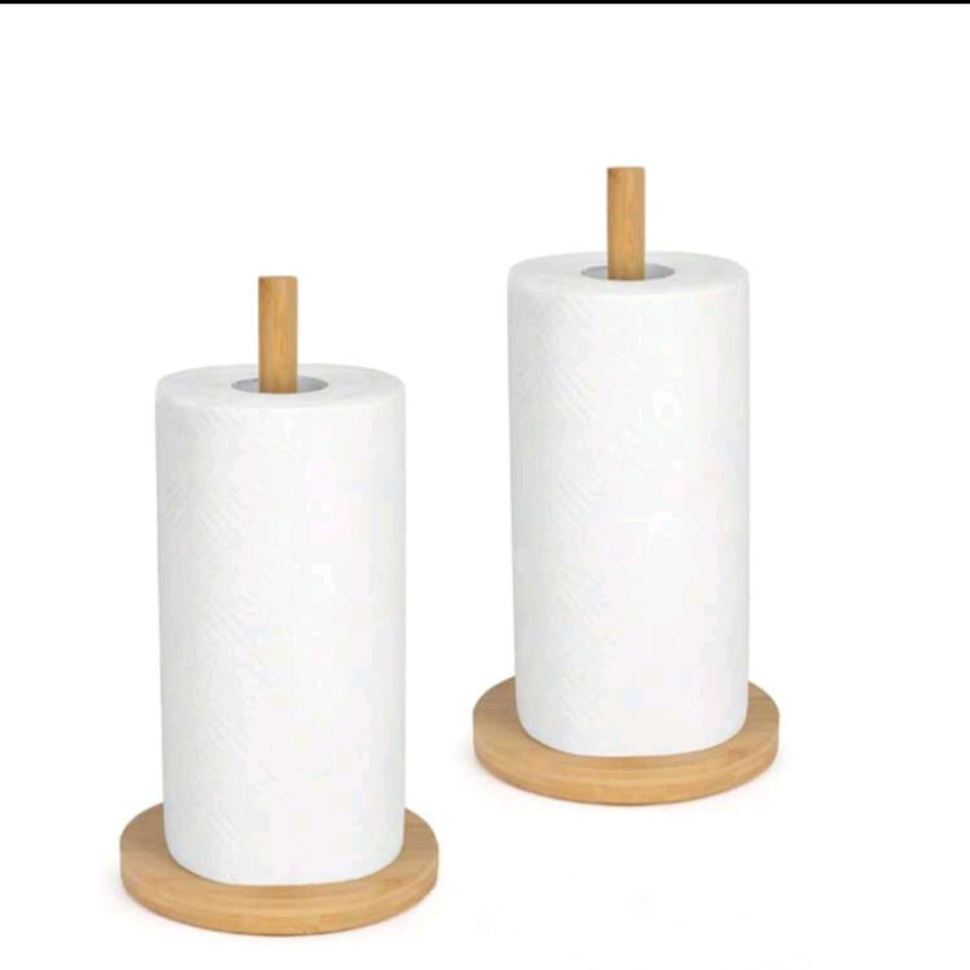 Bamboo Paper Towel Holder
