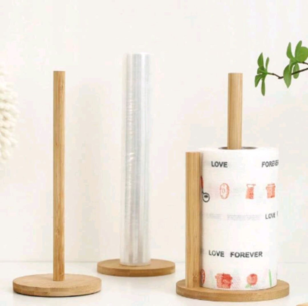 Bamboo Paper Towel Holder