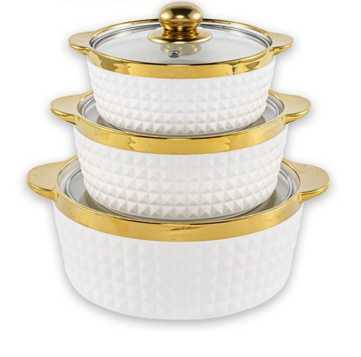 3-Piece Ceramic Pot Set