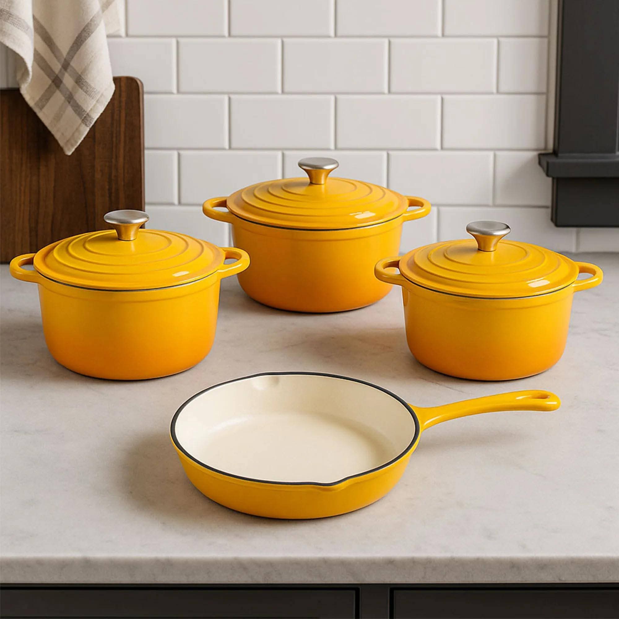 7-Piece Cast Iron Pot Set - Image 9